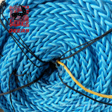 Cuerda trenzada de material de nailon de 12 hebras de 72 mm con color azul